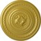 Ekena Millwork Pearl Ceiling Medallion (Fits Canopies up to 1 7/8"), Hand-Painted Rich Gold, 26 1/4"OD x 1 1/2"P CM26PERGS - alternate 1
